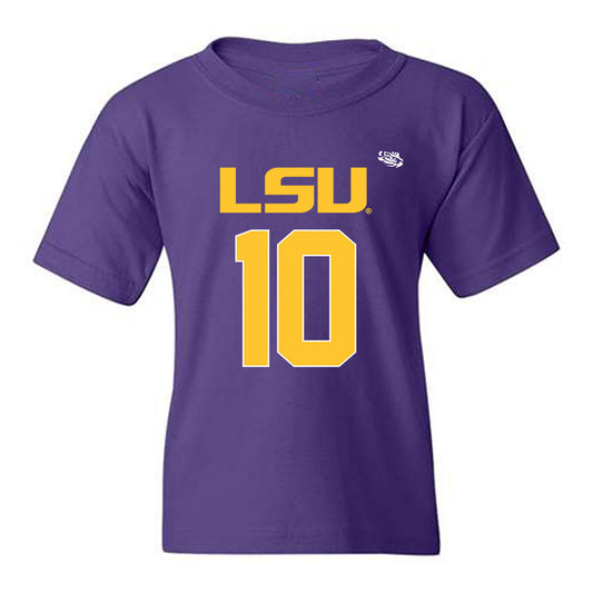 LSU - NCAA Football : Sam Leavitt - Replica Shersey Youth T-Shirt-0