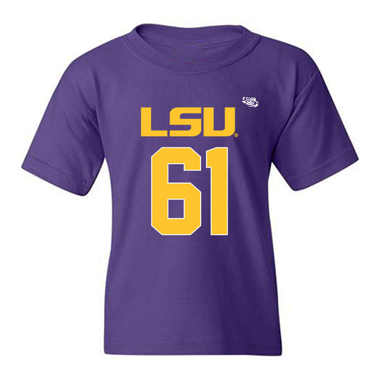 LSU - NCAA Football : Braelin Moore - Replica Shersey Youth T-Shirt-0
