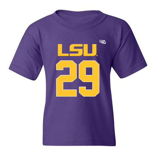 LSU - NCAA Football : Caden Durham - Replica Shersey Youth T-Shirt-0