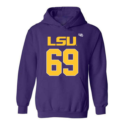 LSU - NCAA Football : Darrin Strey - Replica Shersey Hooded Sweatshirt-0