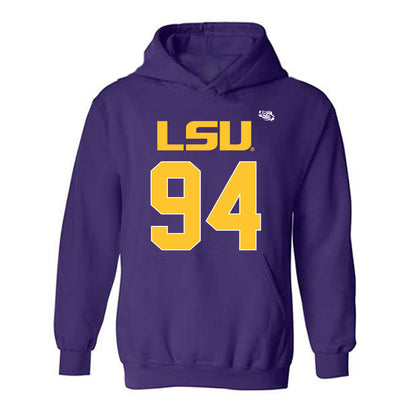 LSU - NCAA Football : Richard Anderson - Replica Shersey Hooded Sweatshirt-0