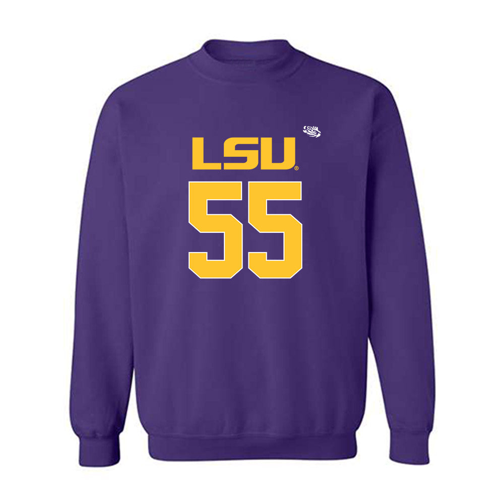 LSU - NCAA Football : Lamar Brown - Replica Shersey Crewneck Sweatshirt-0