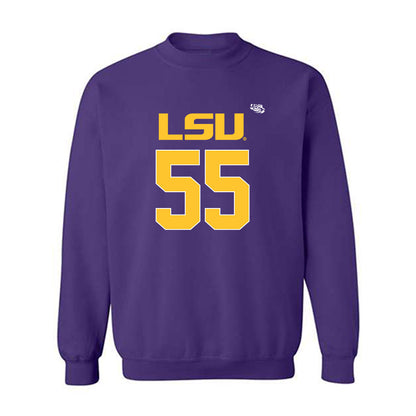 LSU - NCAA Football : Lamar Brown - Replica Shersey Crewneck Sweatshirt-0