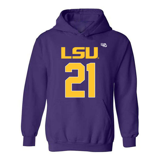 LSU - NCAA Football : Cayden Jones - Replica Shersey Hooded Sweatshirt-0