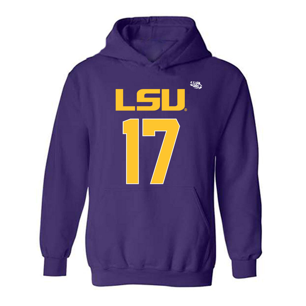LSU - NCAA Football : Damien Shanklin - Replica Shersey Hooded Sweatshirt-0