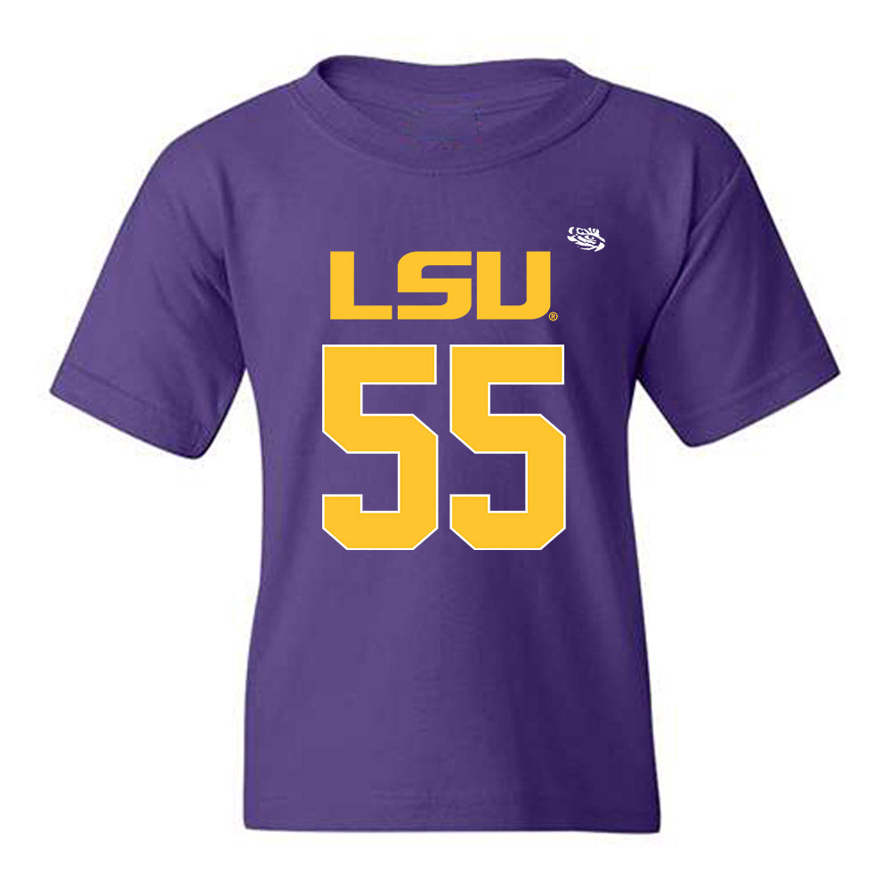 LSU - NCAA Football : Lamar Brown - Replica Shersey Youth T-Shirt-0