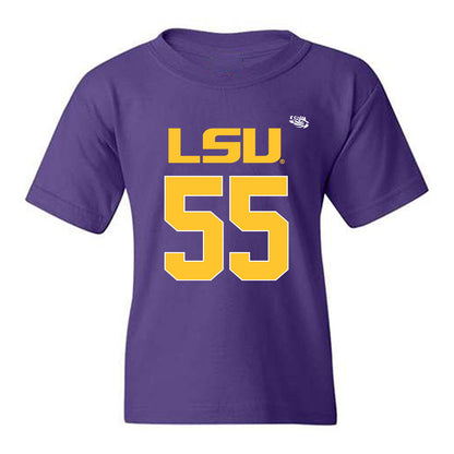 LSU - NCAA Football : Lamar Brown - Replica Shersey Youth T-Shirt-0