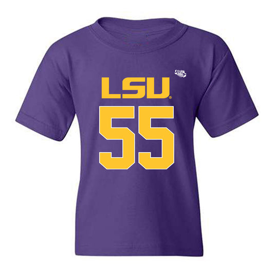 LSU - NCAA Football : Lamar Brown - Replica Shersey Youth T-Shirt-0