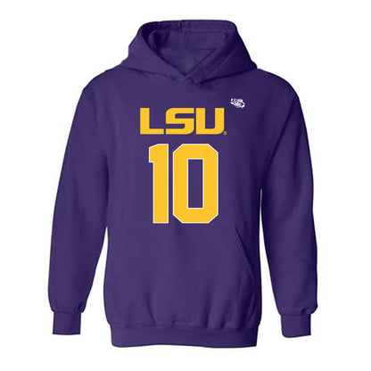 LSU - NCAA Football : Sam Leavitt - Replica Shersey Hooded Sweatshirt-0