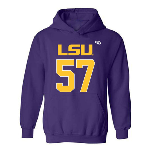 LSU - NCAA Football : Jakolby Jones - Replica Shersey Hooded Sweatshirt-0