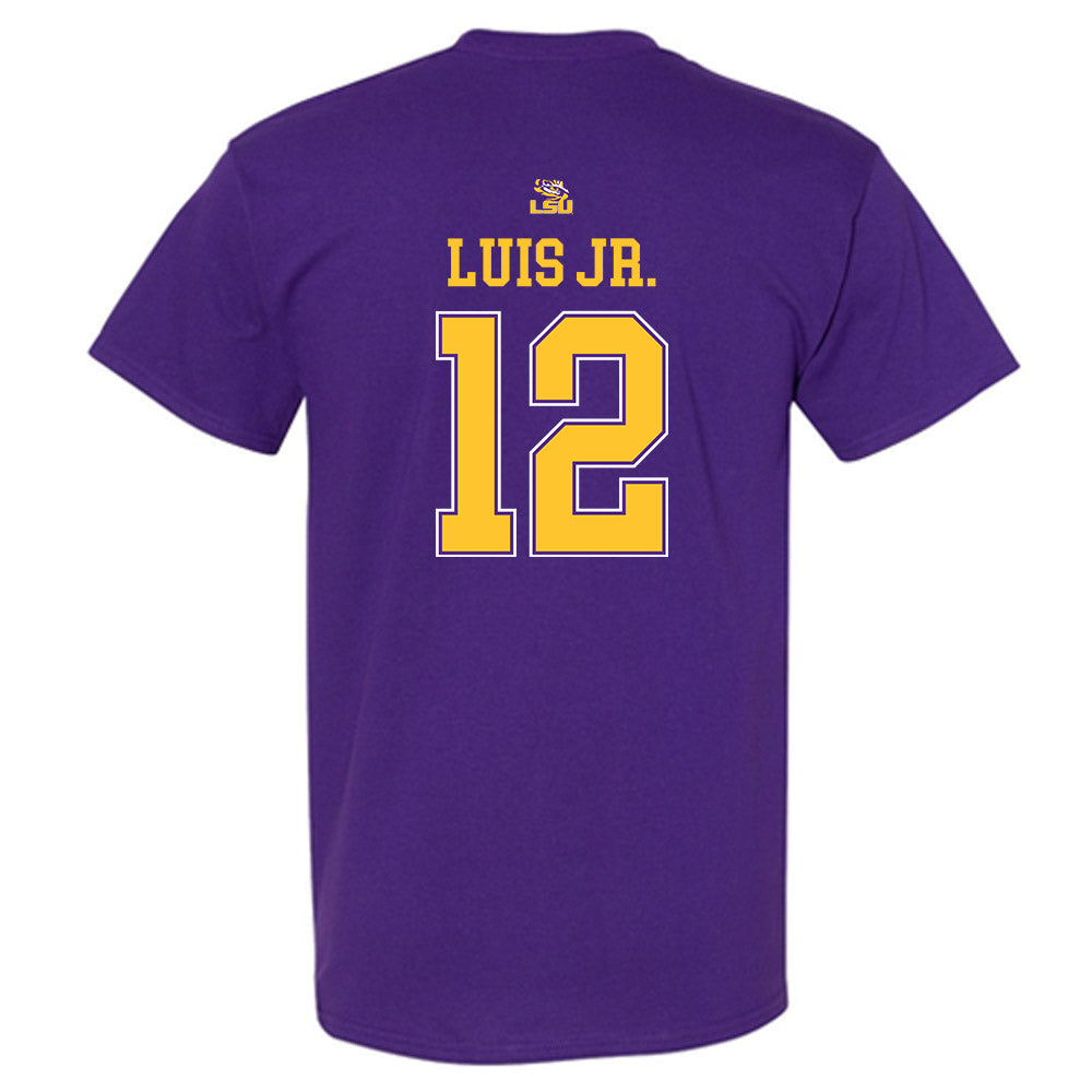 LSU - NCAA Men's Basketball : RJ Luis Jr. - Replica Shersey T-Shirt-1