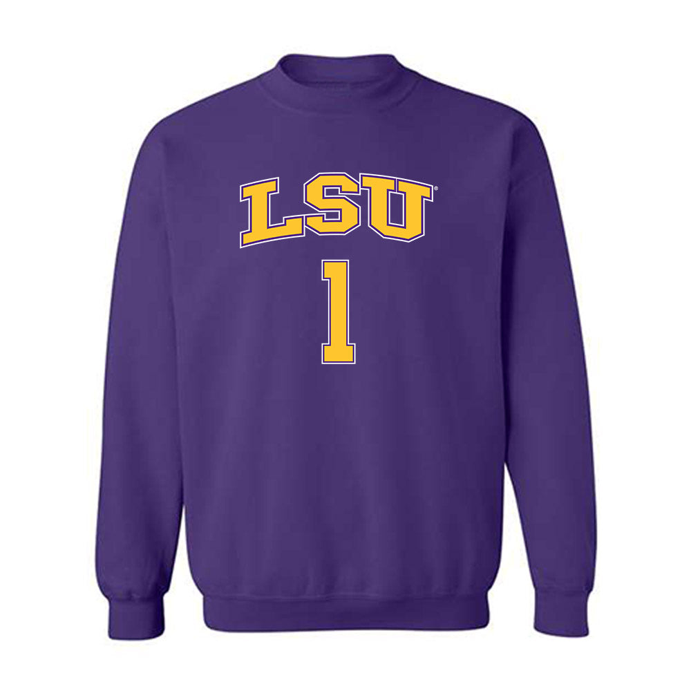 LSU - NCAA Men's Basketball : Abdi Bashir - Replica Shersey Crewneck Sweatshirt-0