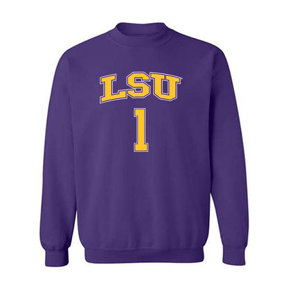 LSU - NCAA Men's Basketball : Abdi Bashir - Replica Shersey Crewneck Sweatshirt-0