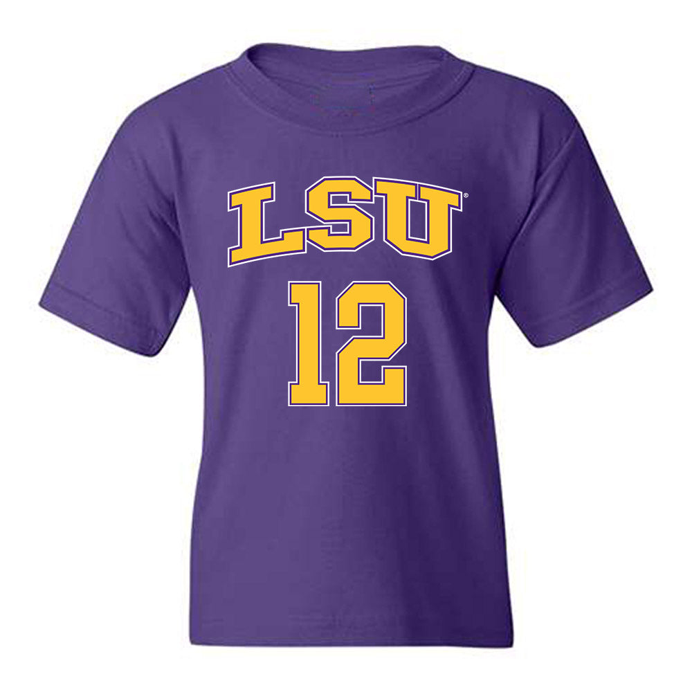 LSU - NCAA Men's Basketball : RJ Luis Jr. - Replica Shersey Youth T-Shirt-0