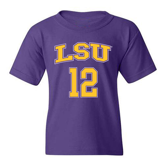 LSU - NCAA Men's Basketball : RJ Luis Jr. - Replica Shersey Youth T-Shirt-0