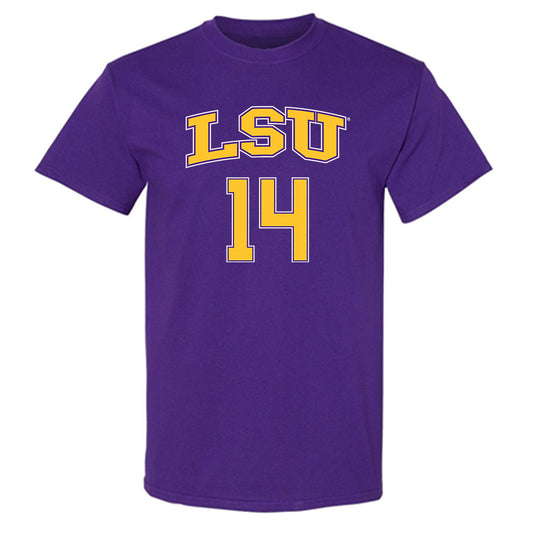 LSU - NCAA Men's Basketball : Jaden Bobbett - Replica Shersey T-Shirt-0