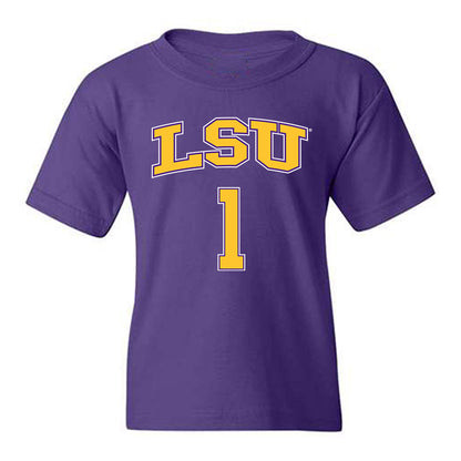 LSU - NCAA Men's Basketball : Abdi Bashir - Replica Shersey Youth T-Shirt-0