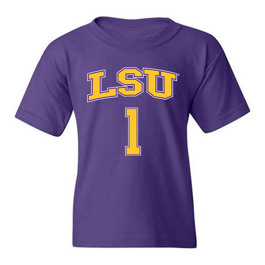 LSU - NCAA Men's Basketball : Abdi Bashir - Replica Shersey Youth T-Shirt-0