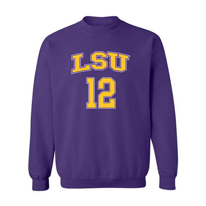 LSU - NCAA Men's Basketball : RJ Luis Jr. - Replica Shersey Crewneck Sweatshirt-0
