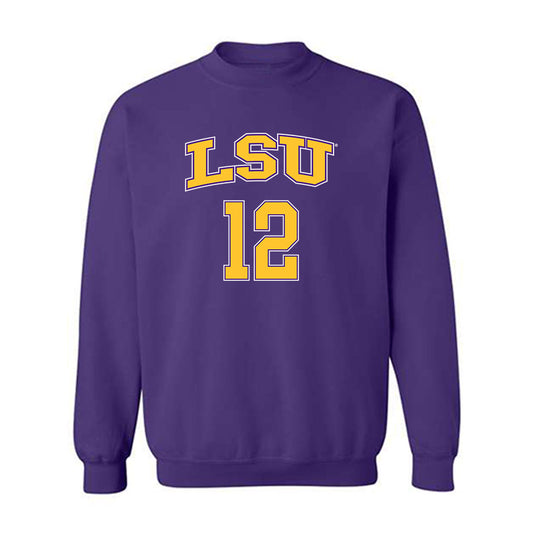 LSU - NCAA Men's Basketball : RJ Luis Jr. - Replica Shersey Crewneck Sweatshirt-0