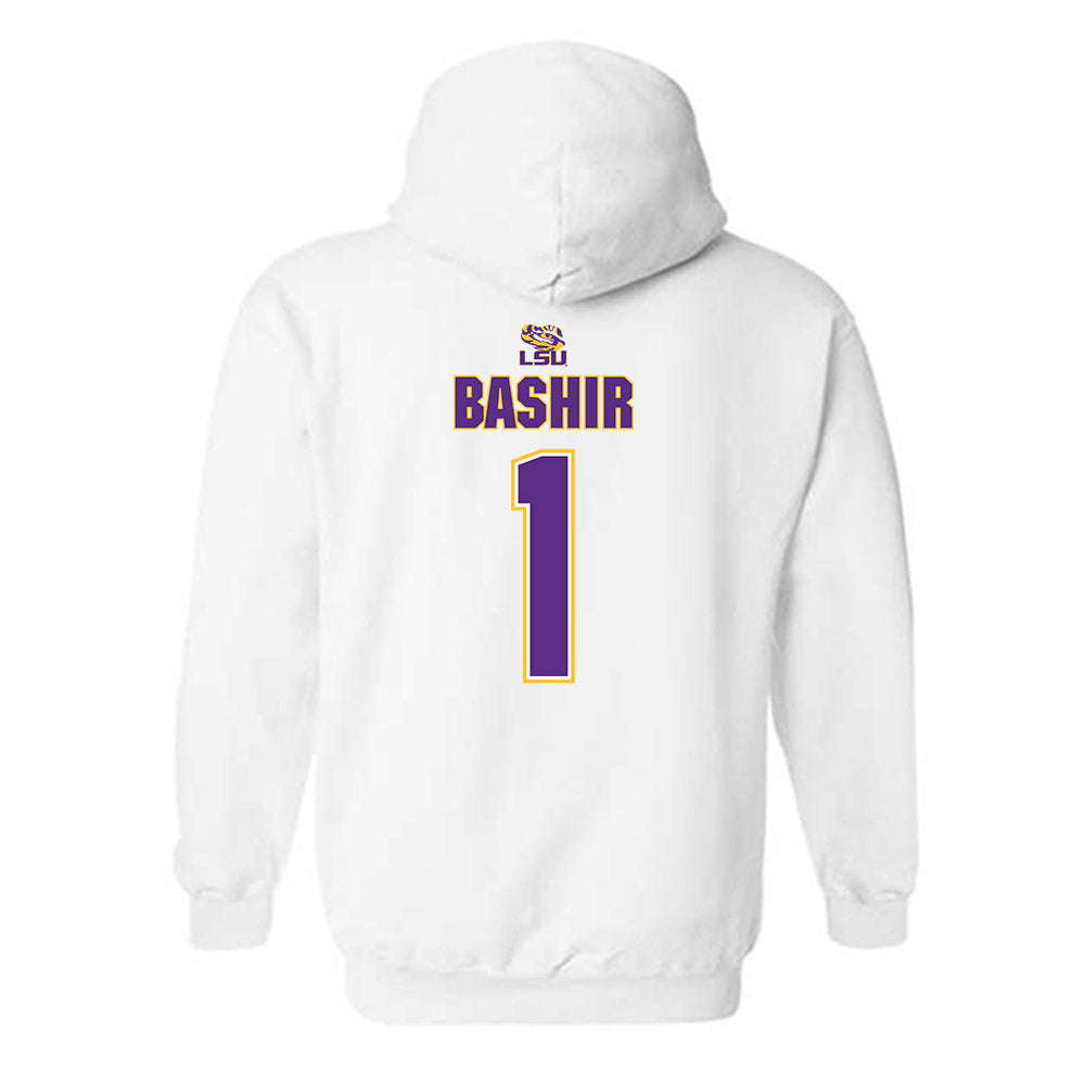 LSU - NCAA Men's Basketball : Abdi Bashir - Replica Shersey Hooded Sweatshirt-1