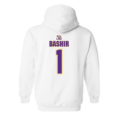 LSU - NCAA Men's Basketball : Abdi Bashir - Replica Shersey Hooded Sweatshirt-1