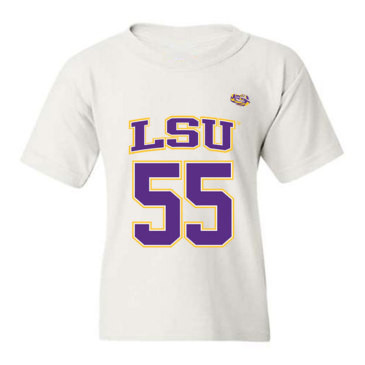 LSU - NCAA Men's Basketball : Skyy Clark - Replica Shersey Youth T-Shirt-0
