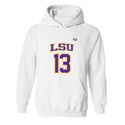 LSU - NCAA Men's Basketball : Matthew Gilhool - Replica Shersey Hooded Sweatshirt-0