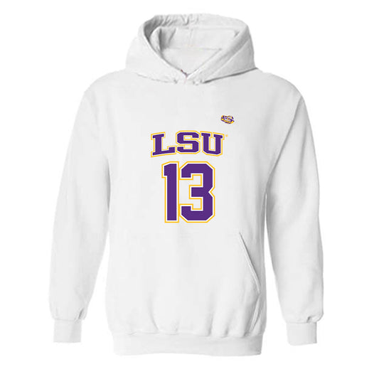 LSU - NCAA Men's Basketball : Matthew Gilhool - Replica Shersey Hooded Sweatshirt-0