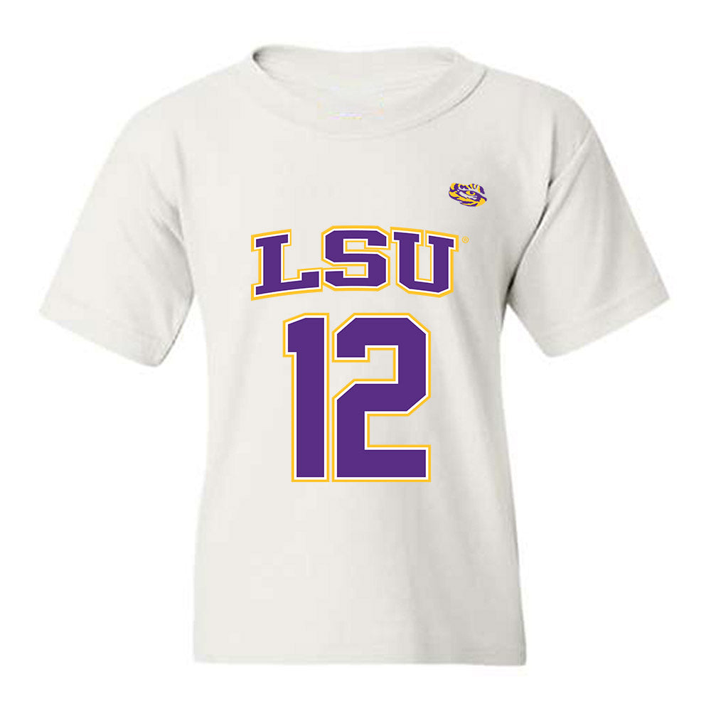 LSU - NCAA Men's Basketball : RJ Luis Jr. - Replica Shersey Youth T-Shirt-0