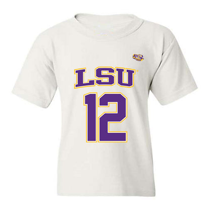 LSU - NCAA Men's Basketball : RJ Luis Jr. - Replica Shersey Youth T-Shirt-0