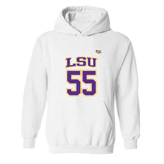 LSU - NCAA Men's Basketball : Skyy Clark - Replica Shersey Hooded Sweatshirt-0