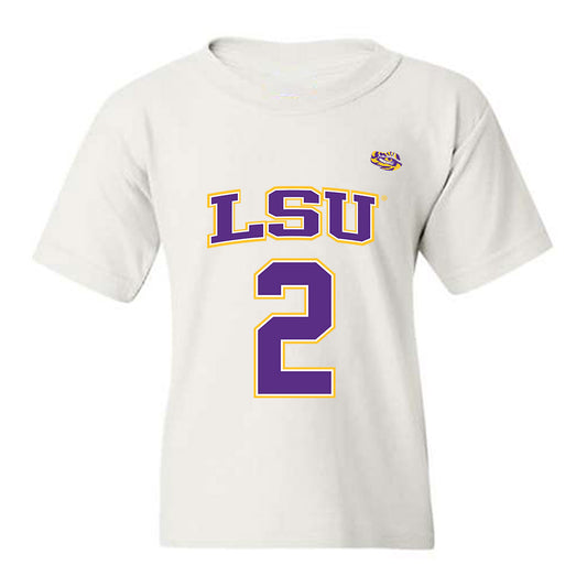 LSU - NCAA Men's Basketball : Jalen Reece - Replica Shersey Youth T-Shirt-0