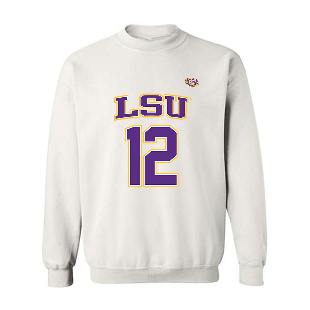 LSU - NCAA Men's Basketball : RJ Luis Jr. - Replica Shersey Crewneck Sweatshirt-0