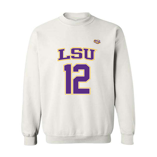 LSU - NCAA Men's Basketball : RJ Luis Jr. - Replica Shersey Crewneck Sweatshirt-0