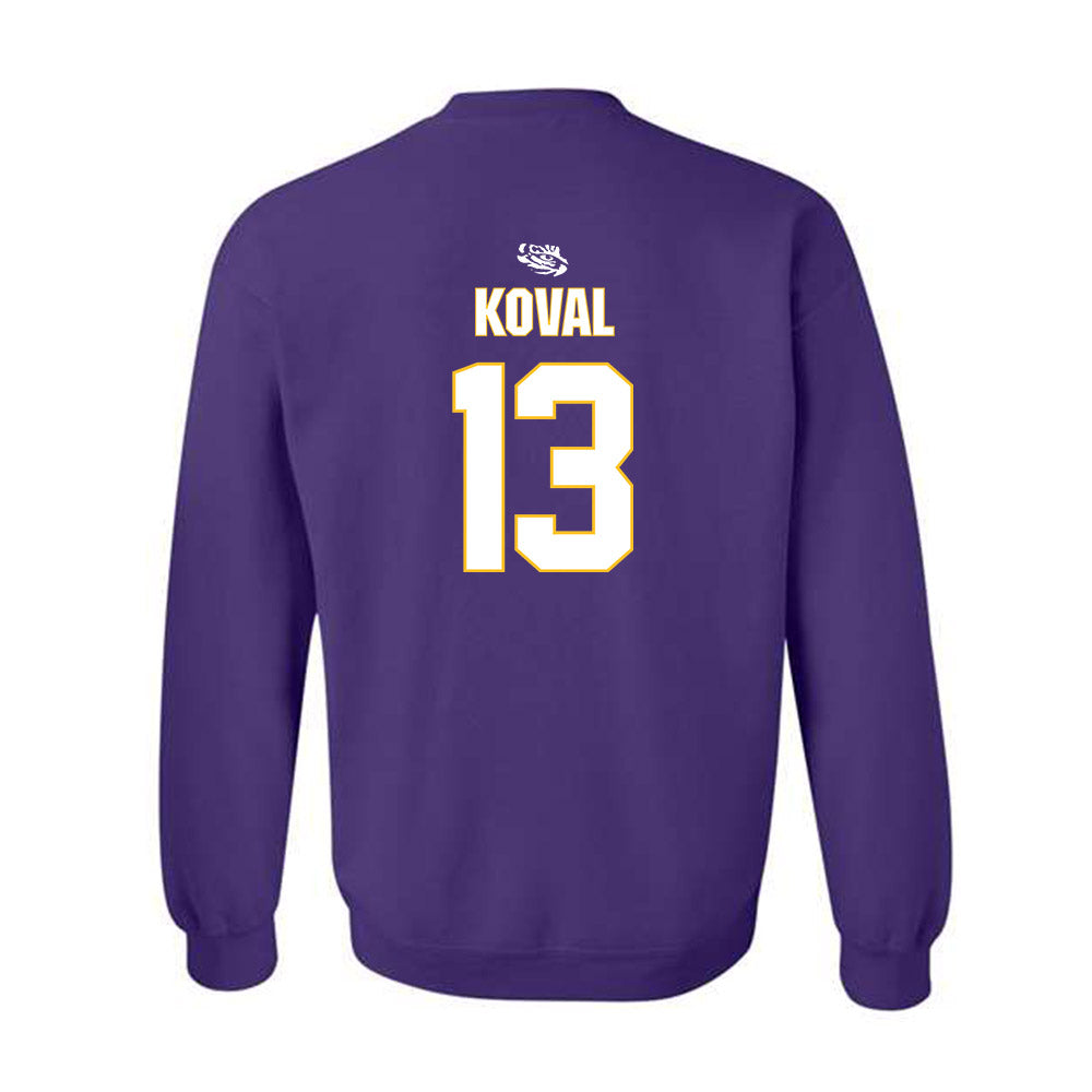 LSU - NCAA Women's Basketball : Kate Koval - Replica Shersey Crewneck Sweatshirt-1