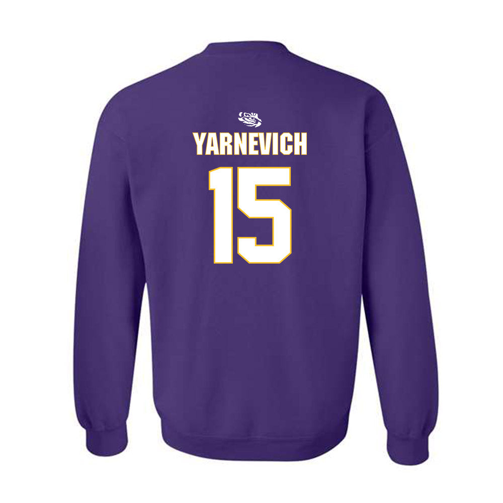 LSU - NCAA Women's Basketball : Meghan Yarnevich - Replica Shersey Crewneck Sweatshirt-1