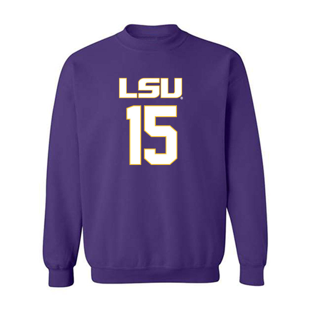 LSU - NCAA Women's Basketball : Meghan Yarnevich - Replica Shersey Crewneck Sweatshirt-0