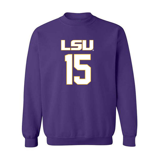LSU - NCAA Women's Basketball : Meghan Yarnevich - Replica Shersey Crewneck Sweatshirt-0