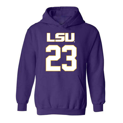 LSU - NCAA Women's Basketball : MiLaysia Fulwiley - Replica Shersey Hooded Sweatshirt-0