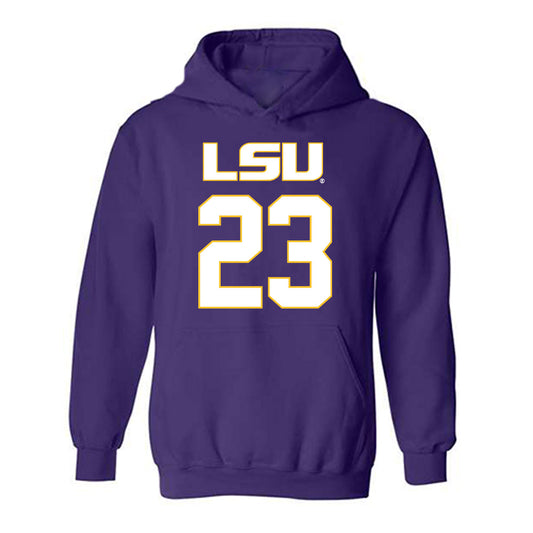 LSU - NCAA Women's Basketball : MiLaysia Fulwiley - Replica Shersey Hooded Sweatshirt-0