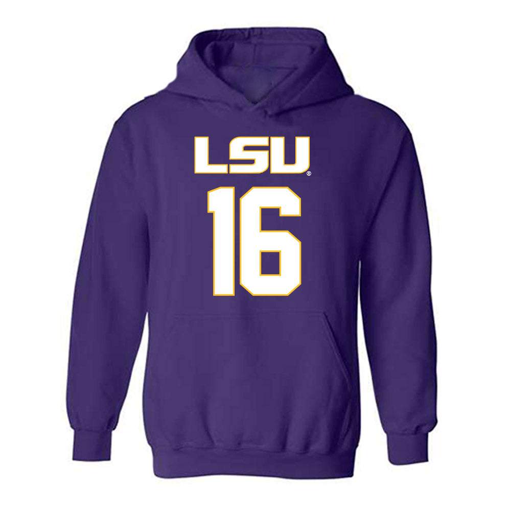 LSU - NCAA Women's Basketball : Kailyn Gilbert - Replica Shersey Hooded Sweatshirt-0