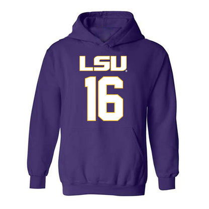 LSU - NCAA Women's Basketball : Kailyn Gilbert - Replica Shersey Hooded Sweatshirt-0