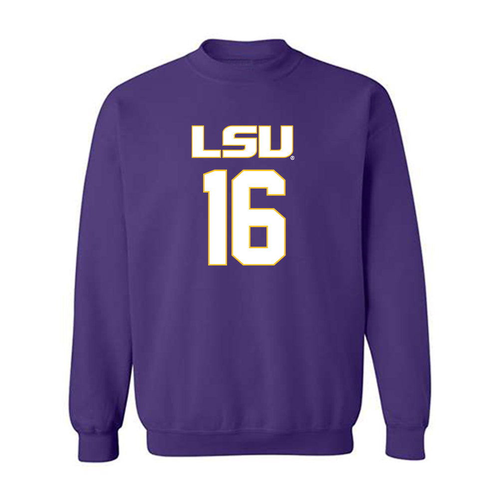 LSU - NCAA Women's Basketball : Kailyn Gilbert - Replica Shersey Crewneck Sweatshirt-0