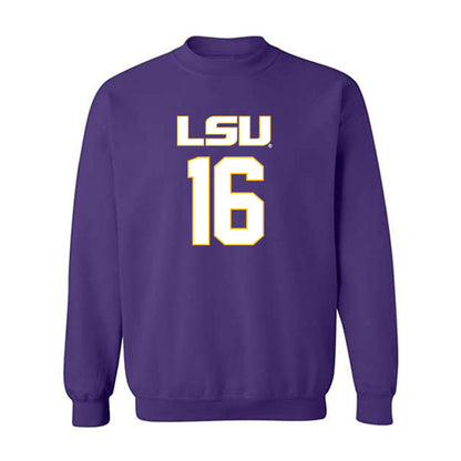 LSU - NCAA Women's Basketball : Kailyn Gilbert - Replica Shersey Crewneck Sweatshirt-0