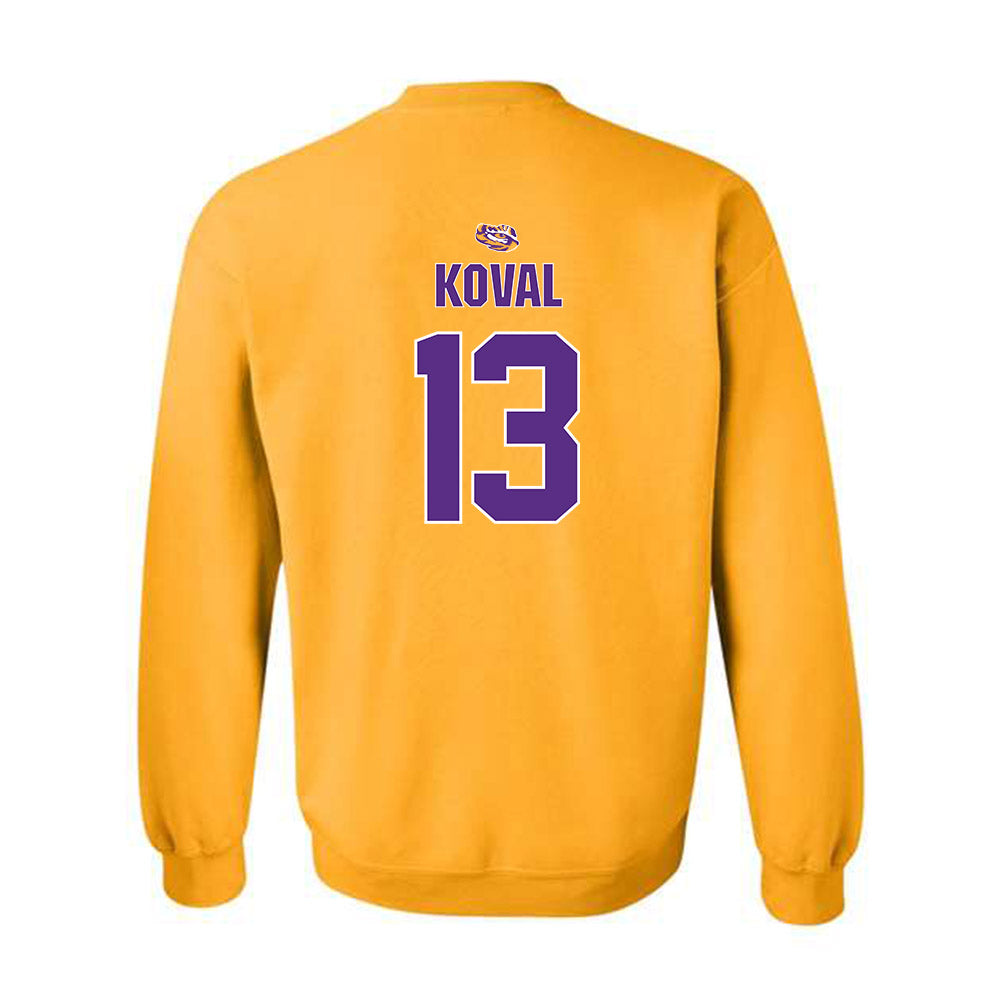 LSU - NCAA Women's Basketball : Kate Koval - Replica Shersey Crewneck Sweatshirt-1