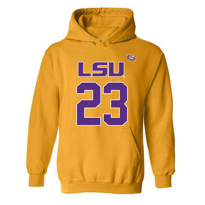 LSU - NCAA Women's Basketball : MiLaysia Fulwiley - Replica Shersey Hooded Sweatshirt-0