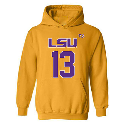 LSU - NCAA Women's Basketball : Kate Koval - Replica Shersey Hooded Sweatshirt-0