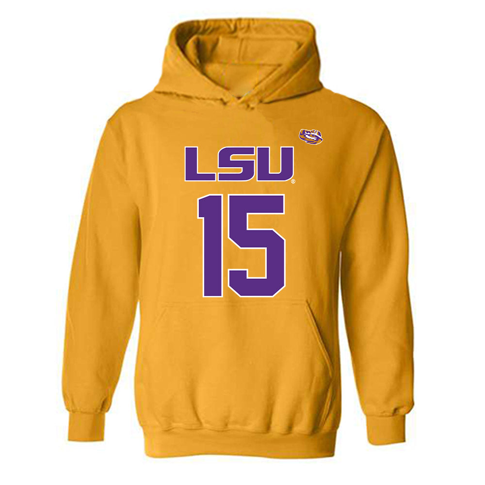 LSU - NCAA Women's Basketball : Meghan Yarnevich - Replica Shersey Hooded Sweatshirt-0