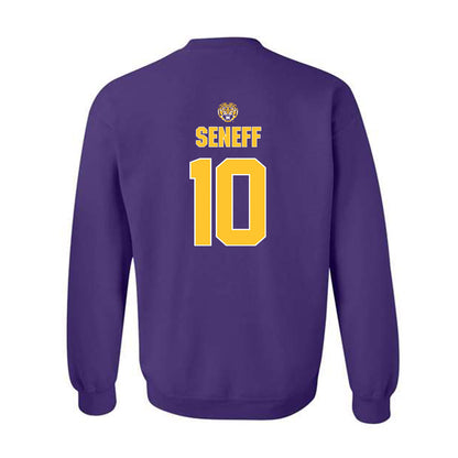 LSU - NCAA Beach Volleyball : Rachel Seneff - Replica Shersey Crewneck Sweatshirt-1